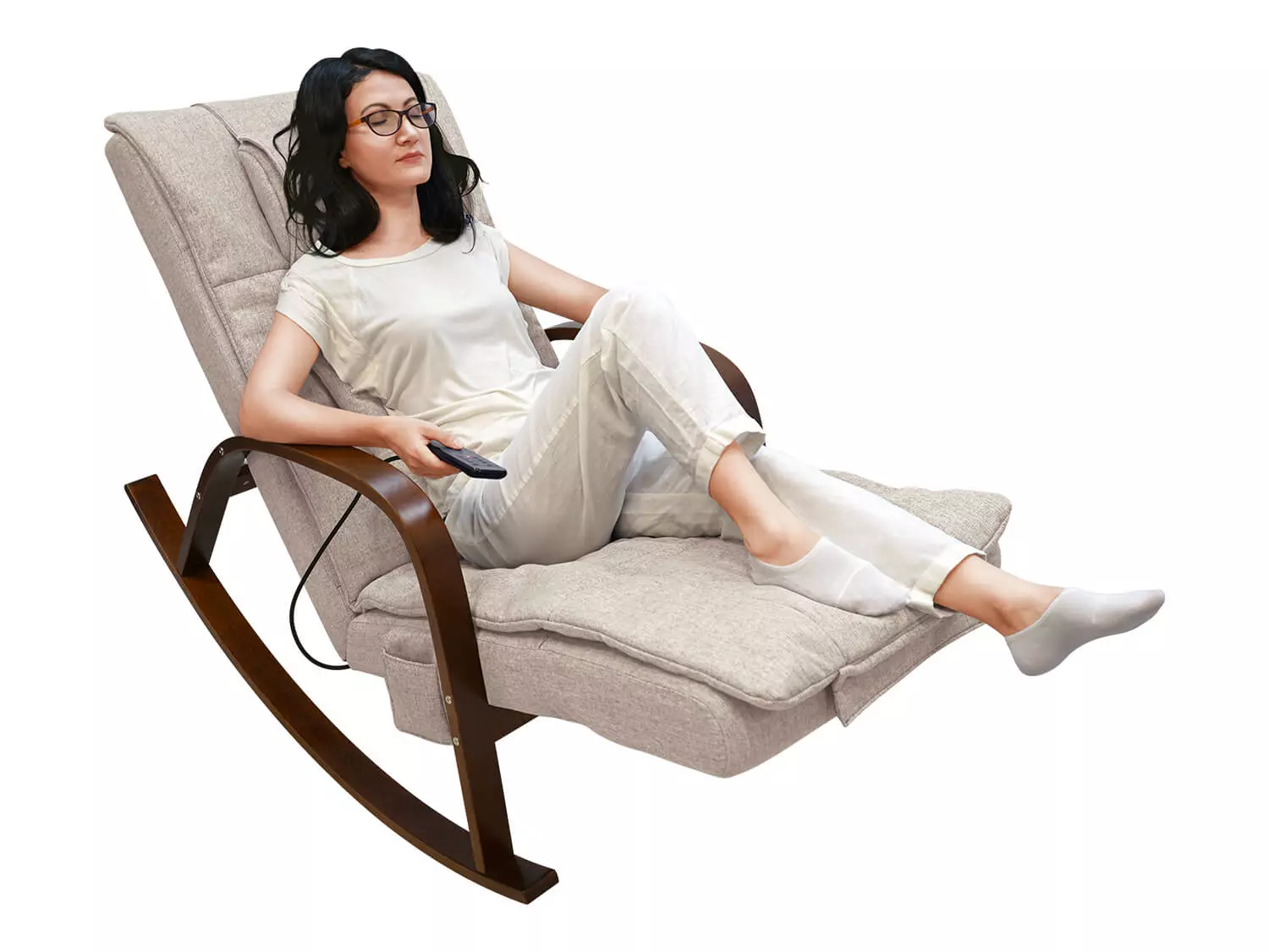 Массажное кресло качалка FUJIMO Time2Chill Ivory (Tailor 2)