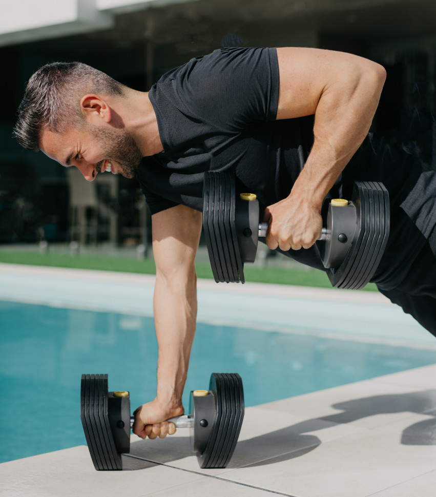 Гантель регулируемая First Degree Fitness MX Select MX85 вес 5.6 - 38.6 кг, 1 шт